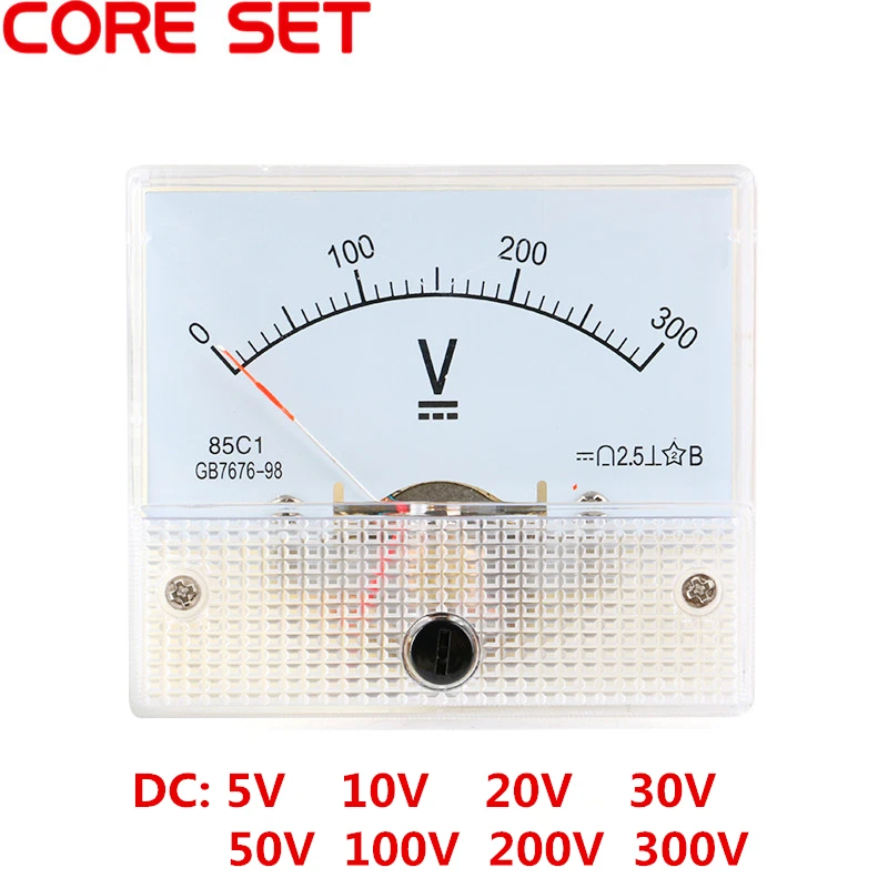 DC 30V Аналоговая Панель вольтметр измеритель напряжения 85C1 5V 10V 15V 20V 50V 100V 200V 300V