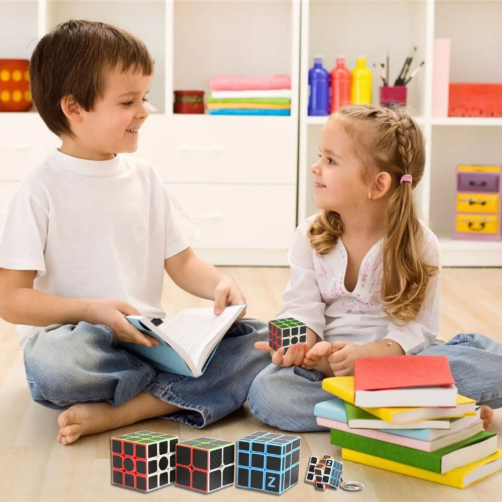 Скоростной волшебный куб Z Cube 4 шт. набор 2x2 3x3x3 наклейка с зеркальной поверхностью