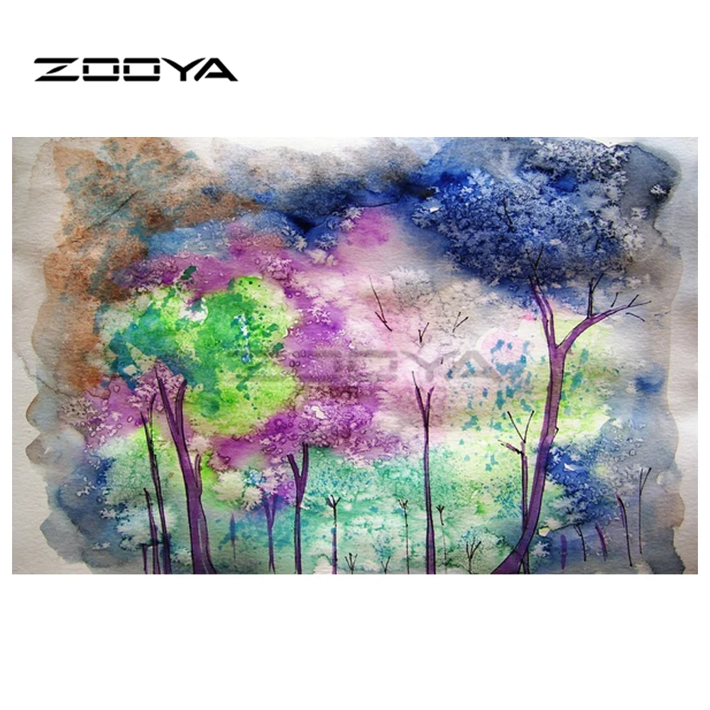 ZOOYA DIY Diamond Embroidery Colorful Four Seasons Painting Cross Stitch Full Square Rhinestone Mosaic Decoration BK271 | Дом и сад