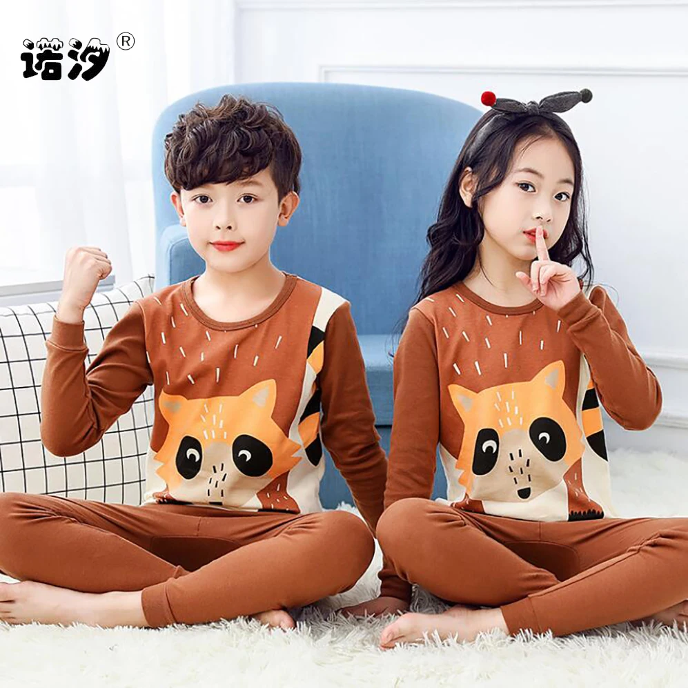 kids pajamas children sleepwear baby pajamas sets boys girls animal pyjamas pijamas cotton nightwear Homewear Toddler Clothes