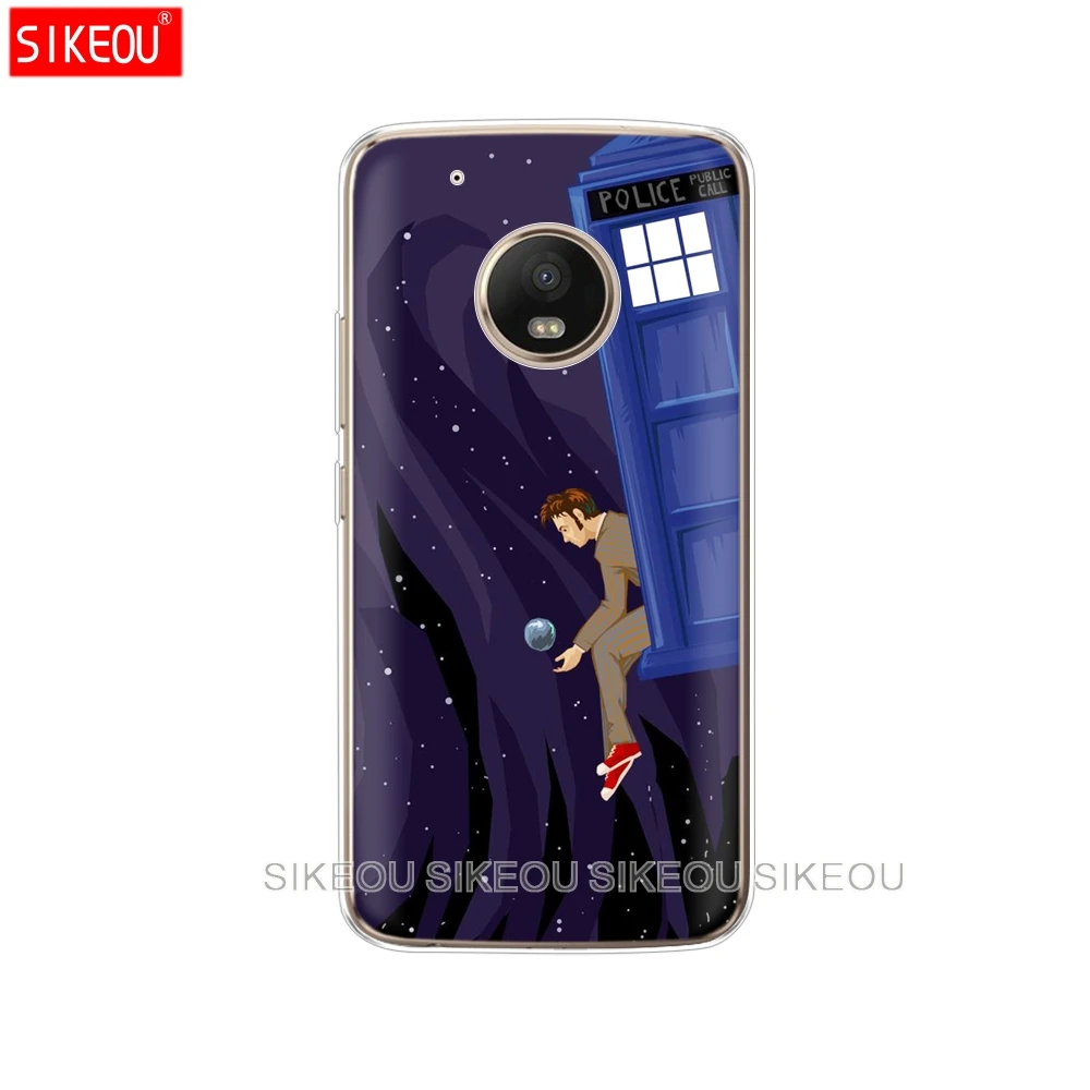Силиконовый чехол для телефона Motorola Moto G6 G5 G5S Z2 Z3 PLAY PLUS X4 E4 E5 C Tardis Box Doctor Who|Бамперы| |