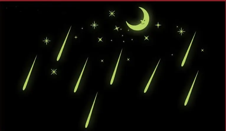 Бесплатная доставка настенные стикеры в виде метеоритного душа романтические