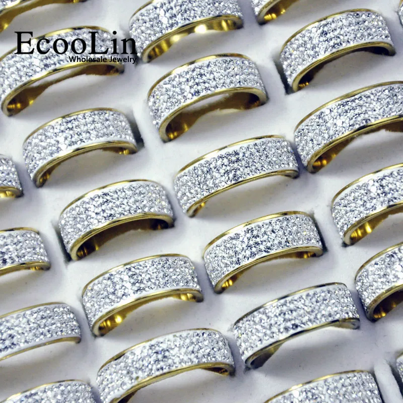 Кольца EcooLin из нержавеющей стали женские брендовые ювелирные украшения золотого