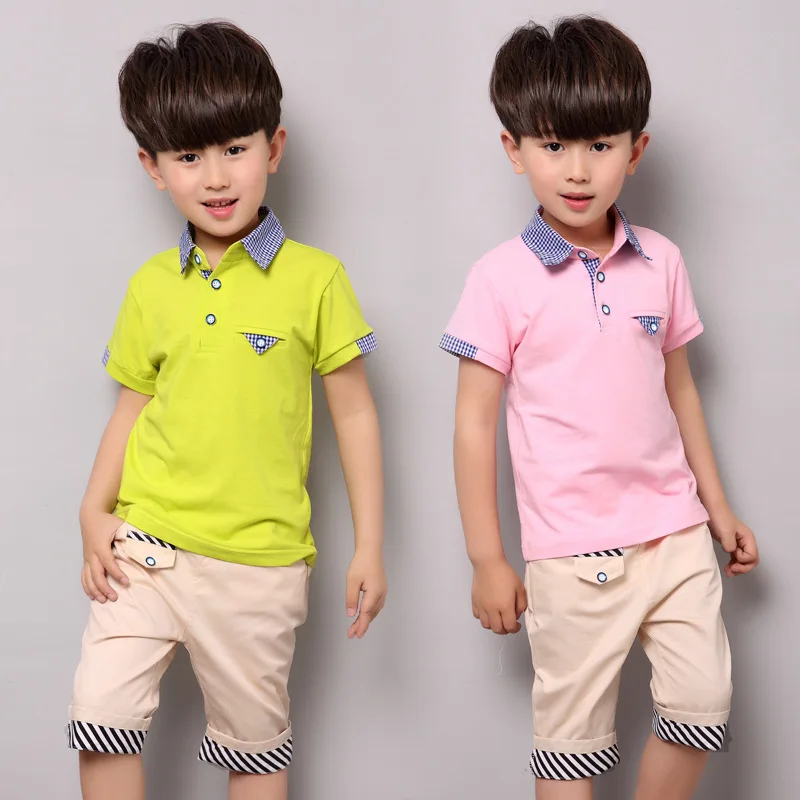 2020 new Children's clothes Shirt + Shorts Summer suit boy clothing sets Fashion Style Kids 2Pcs for 5 6 8 9 10 12 years | Детская