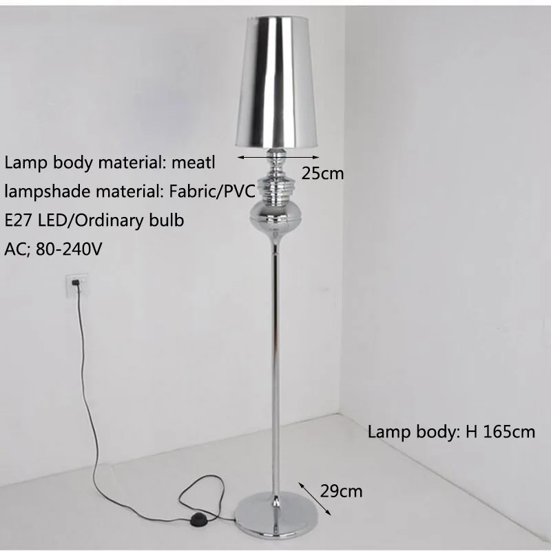 Скандинавский простой золотой черный и белый серебристый торшер guardian для