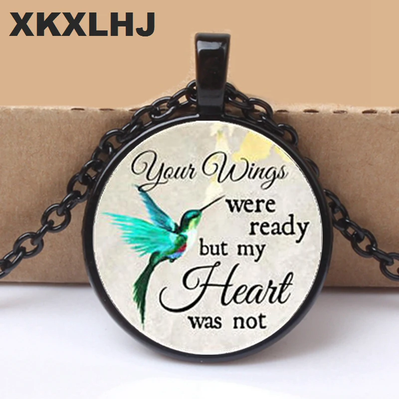 

2019 Commemorating The Charm Necklace, Your Wings Are Ready But My Heart Is Not, Losing Loved Ones In Memory, Sadness or Loss