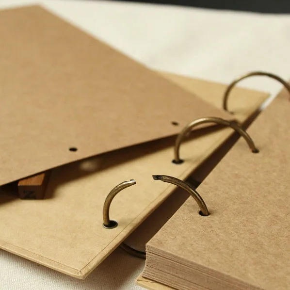 А4 кольцо переплет фотоальбом крафт скрапбук свадебный альбом Скрапбукинг