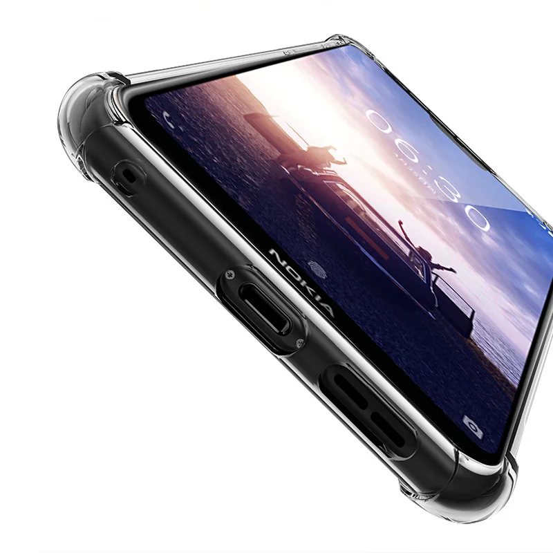 Противоударный прозрачный силиконовый защитный чехол для Nokia 2 1 3 4 5 6 7 8
