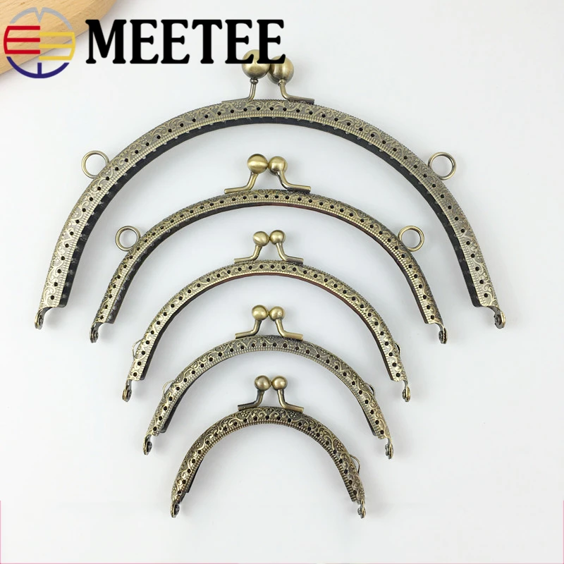 5 шт./лот Каркасы для кошелька из дуговой бронзы металлическая рамка Kiss застежка