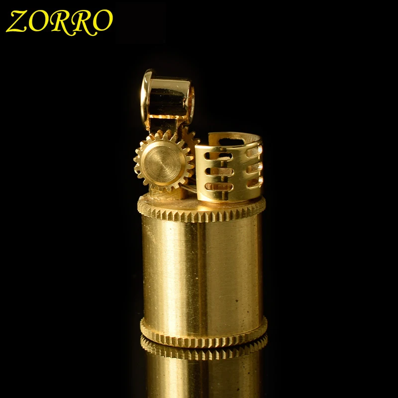 ZORRO винтажная медная бензиновая зажигалка, масло, бензин, многоразовый кремень, керосин, шлифовальные круги, зажигалка для пожарного газа