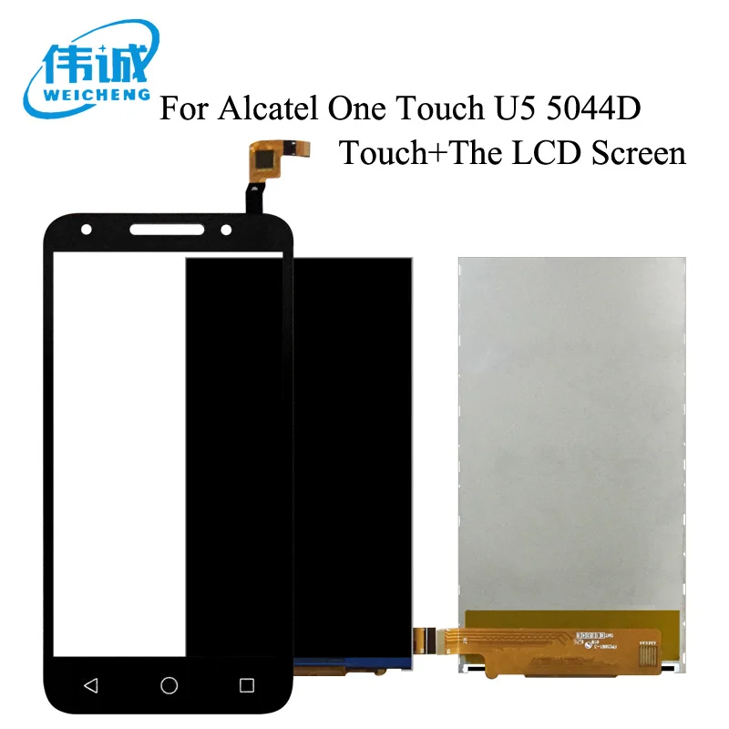 WEICHENG для Alcatel One Touch U5 5044D 5044I 5044T 5044Y OT5044 ЖК-экран с сенсорным экраном стекло дигитайзер Замена
