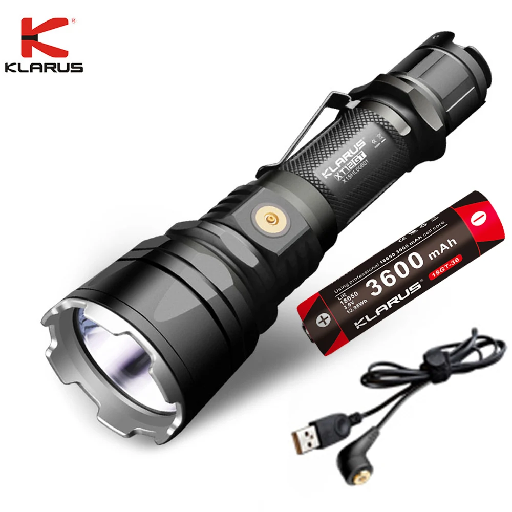 KLARUS XT12GT Магнитный перезаряжаемый фонарик CREE XHP35 HI D4 max 1600LM фонарь 603 м с