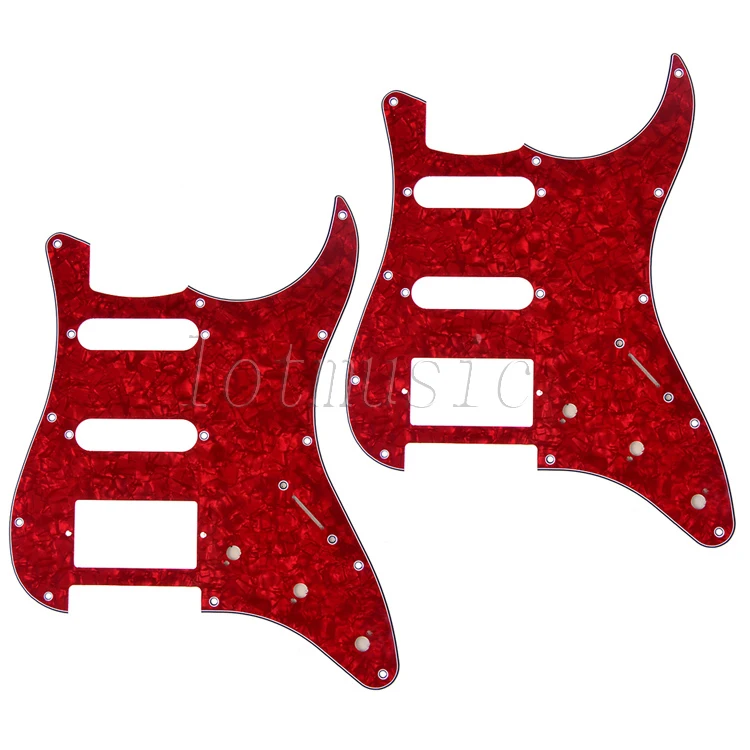 2 * электрогитарный щиток красный жемчуг SSH 11 отверстий для Fender ST Замена | Спорт и
