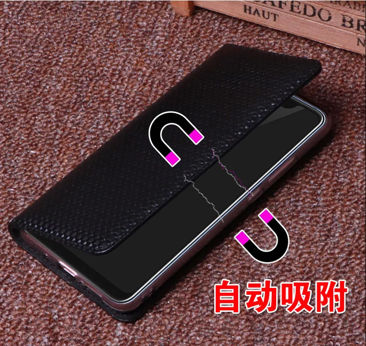 Чехол-книжка из натуральной кожи для ZTE Nubia Red Magic Mars магнитные Чехлы кожаный чехол
