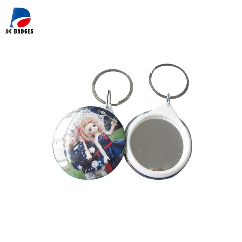 

1000sets of 44mm blank Mirror Keychain Button badge material