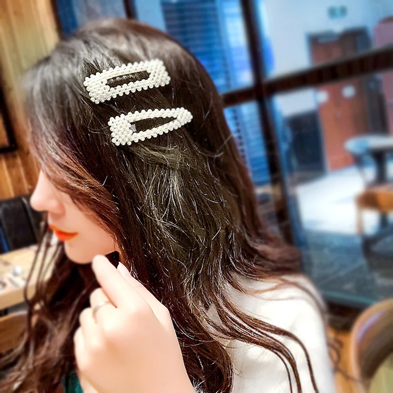 1 шт. женские аксессуары для волос с имитацией жемчуга заколка из металлического
