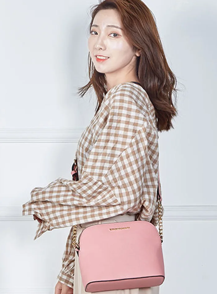 Newly Arrived Fashion Plaid Handbags High quality PU Leather Women bag Simple Wild Chain Tote Shoulder bags Crossbody bag