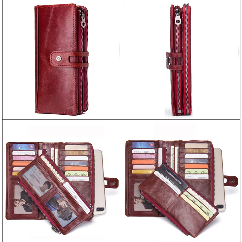 hot sale 2021 wallet brand genuine leather women wallets female card holder long lady clutch carteira feminina coin purse free global shipping