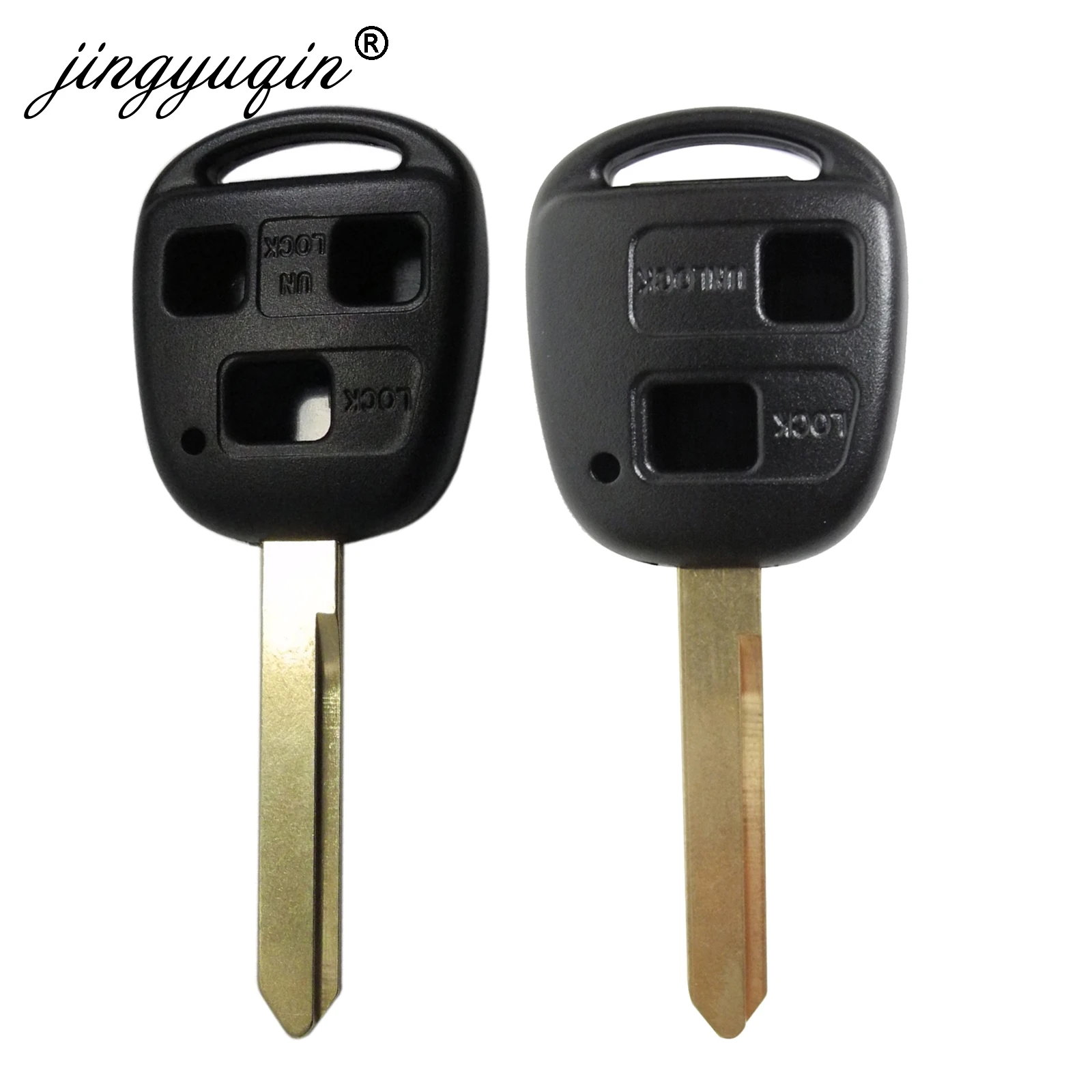 Jingyuqin 10 шт./лот Toy47 2/3 кнопки дистанционного ключа оболочки для toyota Yaris Avensis