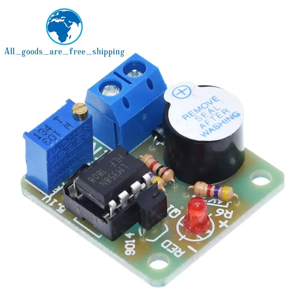 Завеса 12V LM358 аккумулятор звук светильник Сигнализация доска зуммер