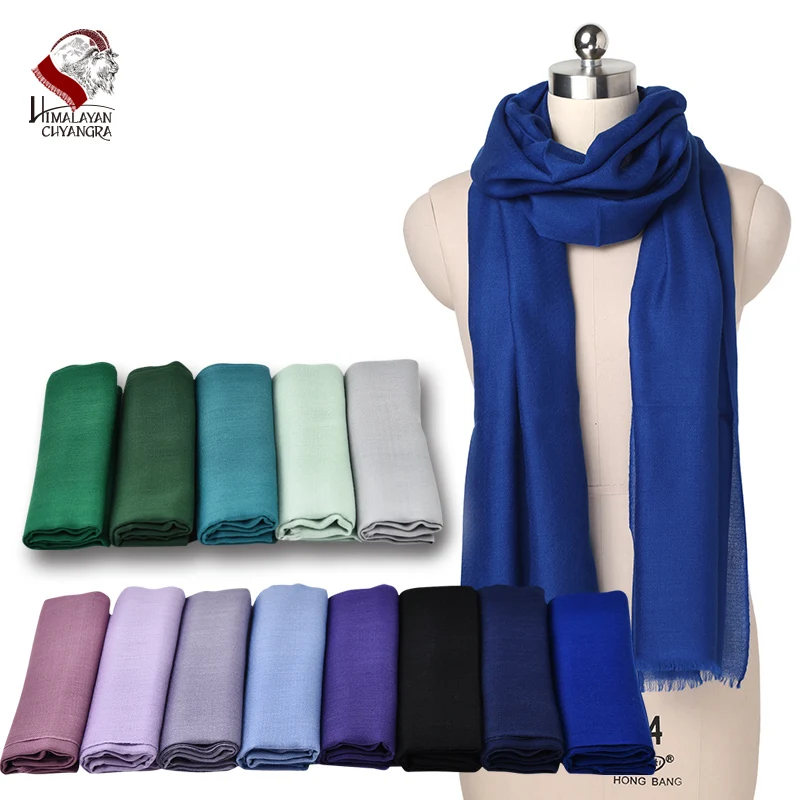 Ультратонкий непальский 100% кашемир/Пашмина однотонный синий шарф шаль глушитель