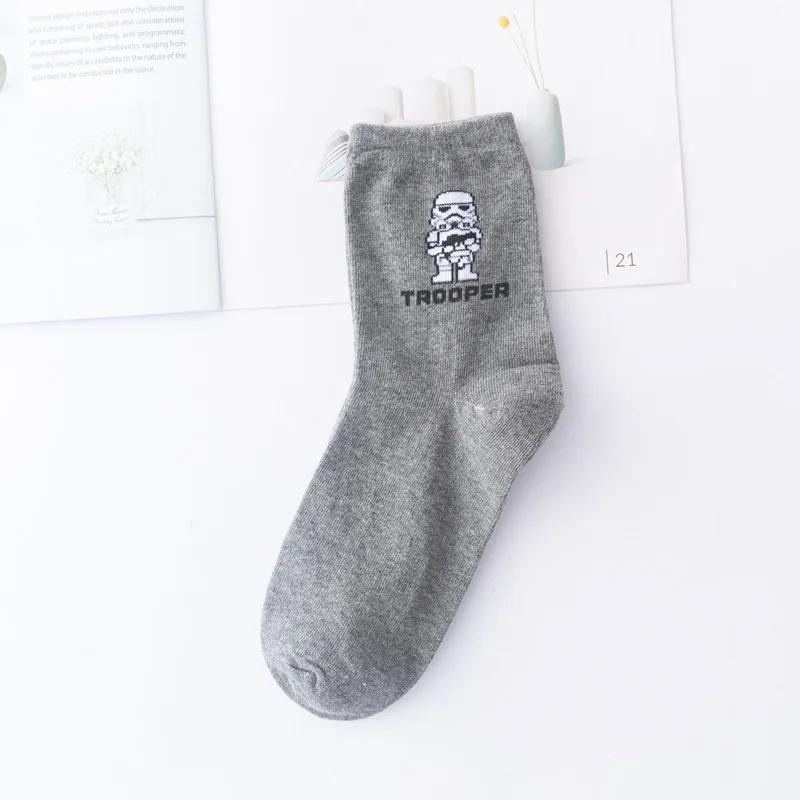 Star Wars Socks Creative Heels Hip Hop Street motion boat Socks Novelty Men Women Sock Summer short socks - Цвет: 2