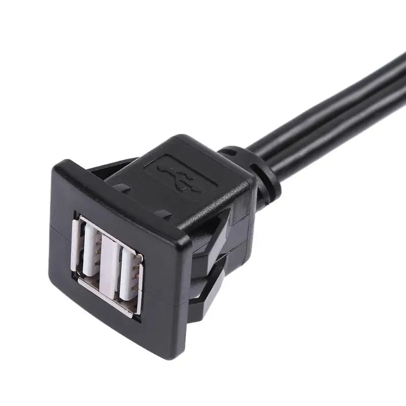 1 м USB панельный кабель для скрытого монтажа двойной 2 0 A крепления на автомобиль