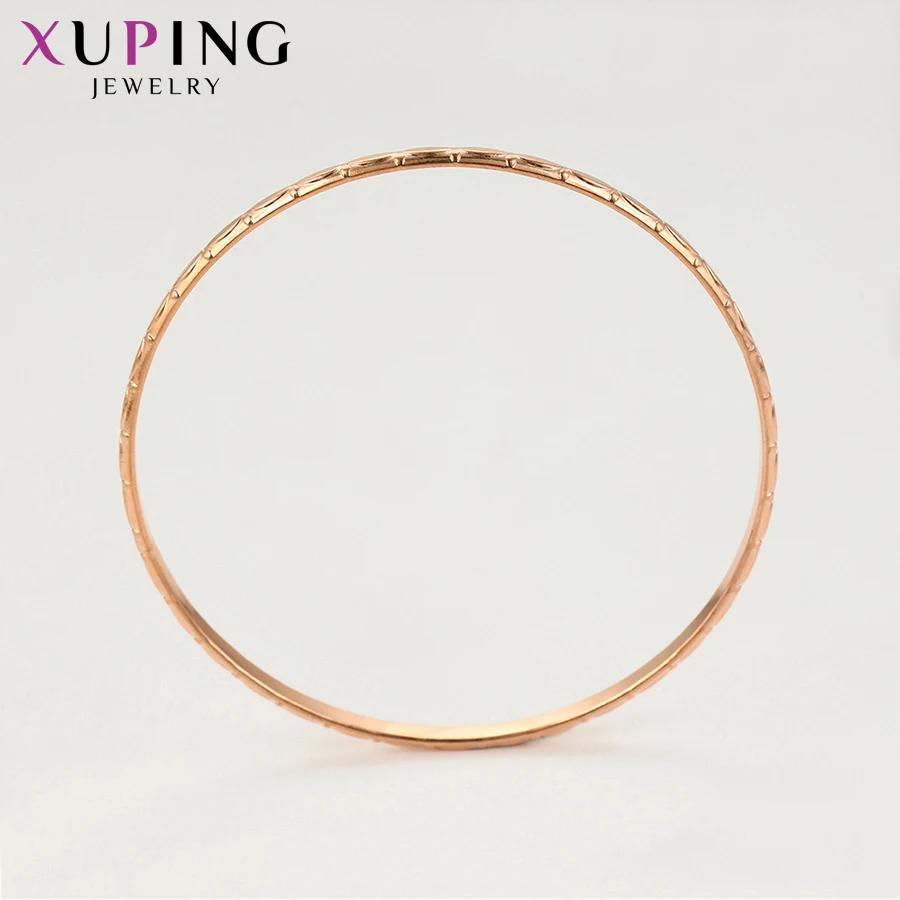 Xuping Jewelry Popular New Temperament Round Shape Rose Gold-color Plated Bangle for Women Gifts 52229 | Украшения и аксессуары