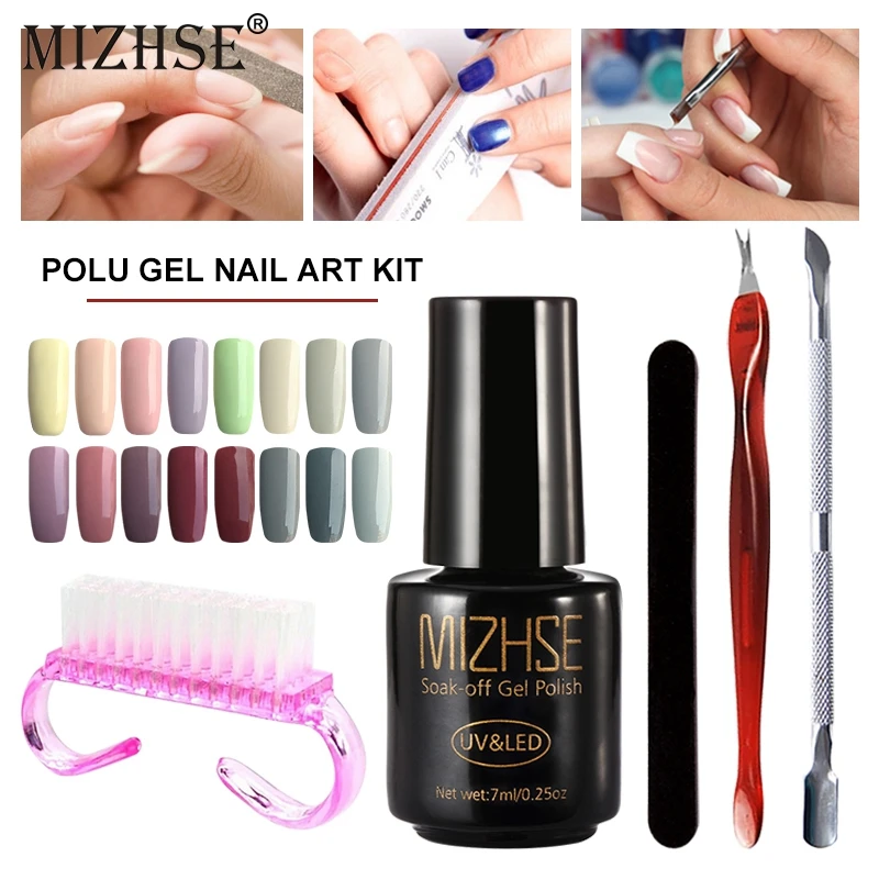MIZHSE 7 шт. УФ гель для ногтей Набор маникюра акриловый набор Unhas De Vernis