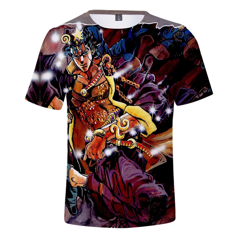 Новая мода парные мужские женские унисекс Забавные футболки JoJo's Необычные