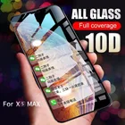 10D защитное стекло с полным покрытием для iPhone X XR XS Max, закаленное стекло для iPhone 6s 7 8 Plus, защита экрана