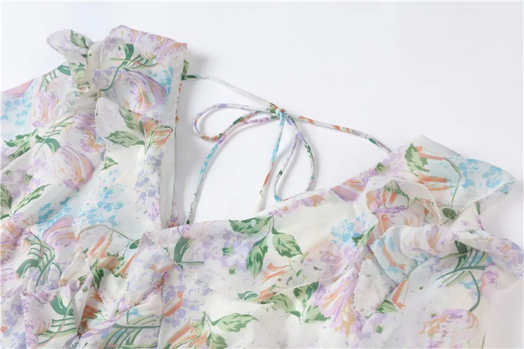 Женский комбинезон с цветочным принтом 2019 шикарный в стиле бохо длинными