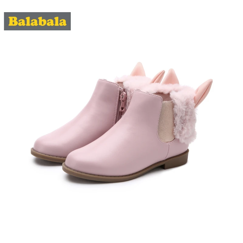 Balabala/Детские ботильоны из искусственной кожи на флисовой подкладке с