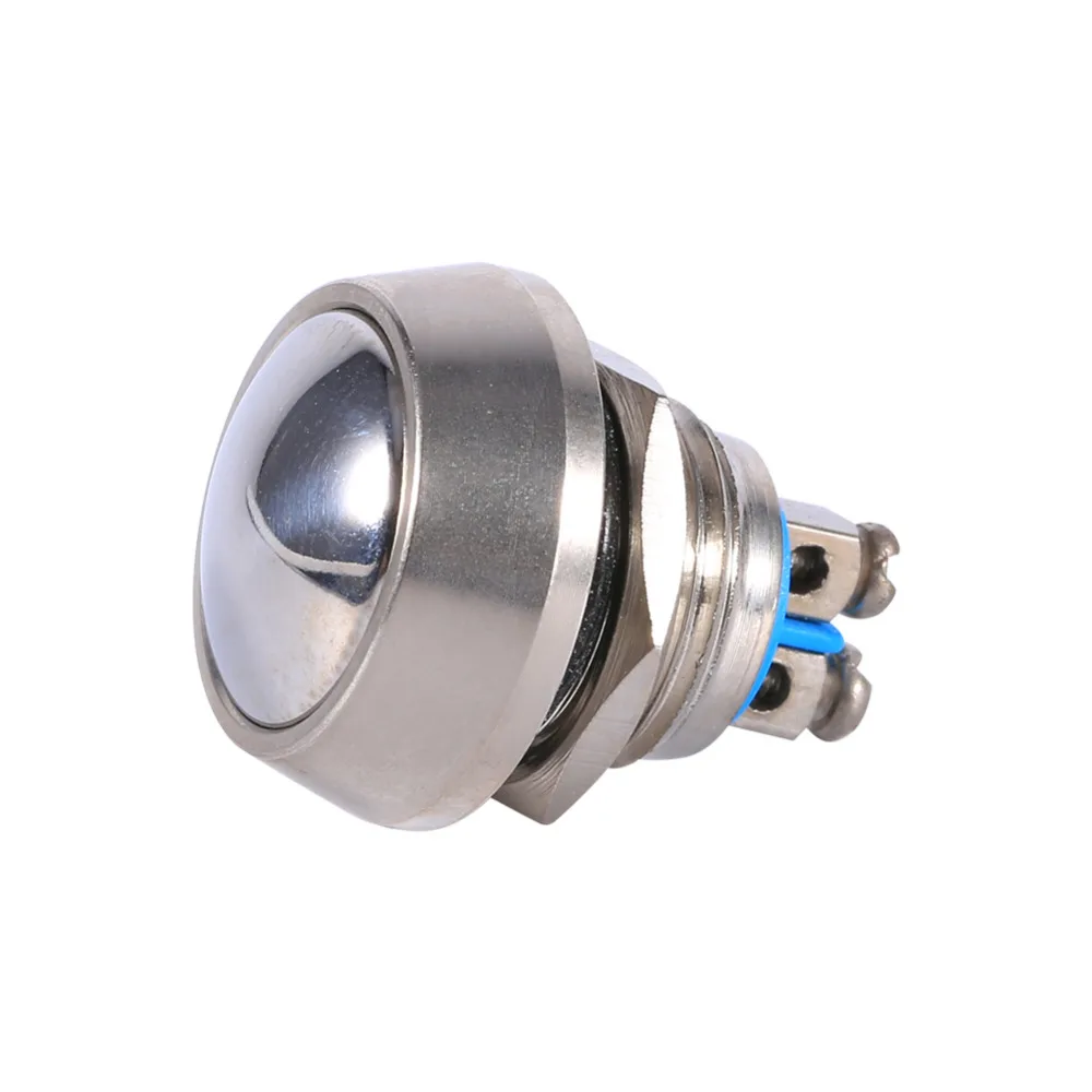 12 мм Мгновенный Переключатель верхняя Водонепроницаемая металлическая кнопка