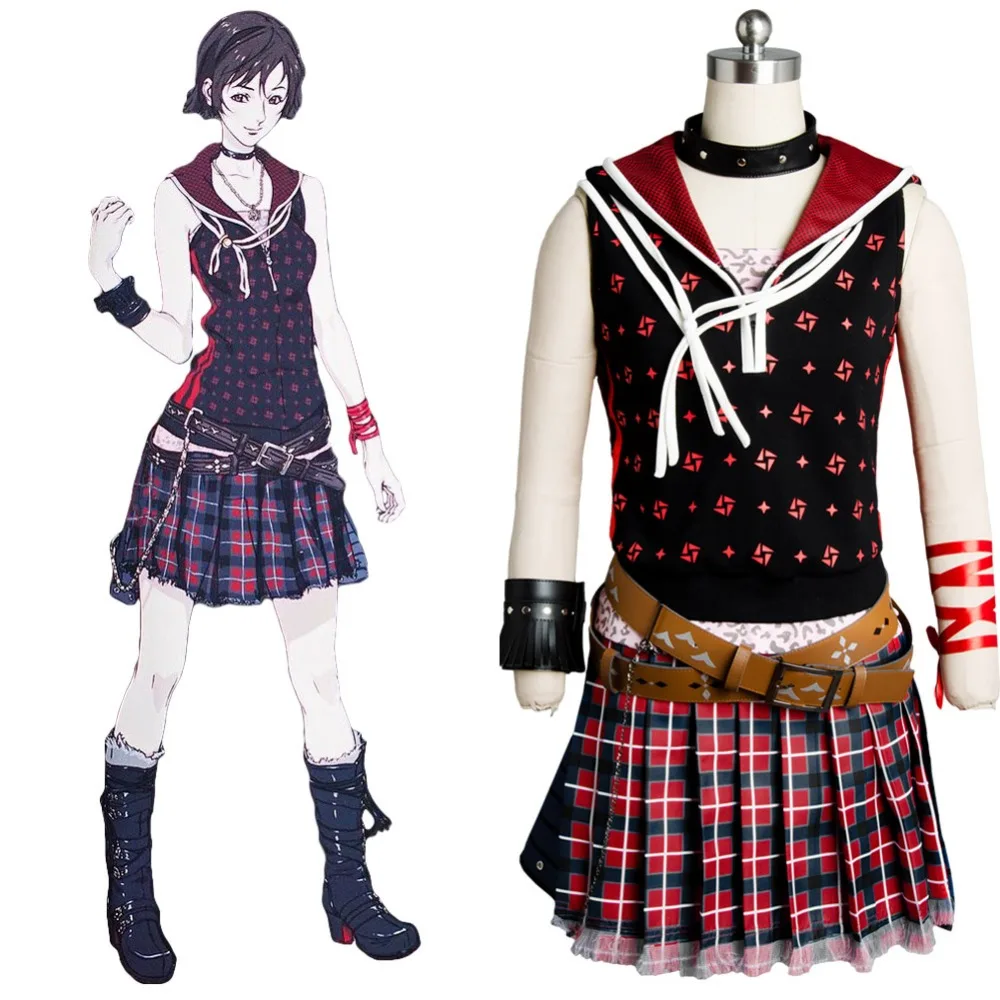 Костюм для косплея окончательной фантазии XV FF 15 Iris Amicitia платье Униформа полный