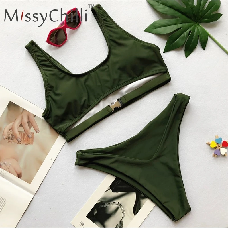Зеленый MissyChilli, Леопардовый принт, выдалбливают, женский боди, сексуальный, пуш-ап, летний, бодикон, боди, женский купальник, костюм из двух предметов - Цвет: Зеленый
