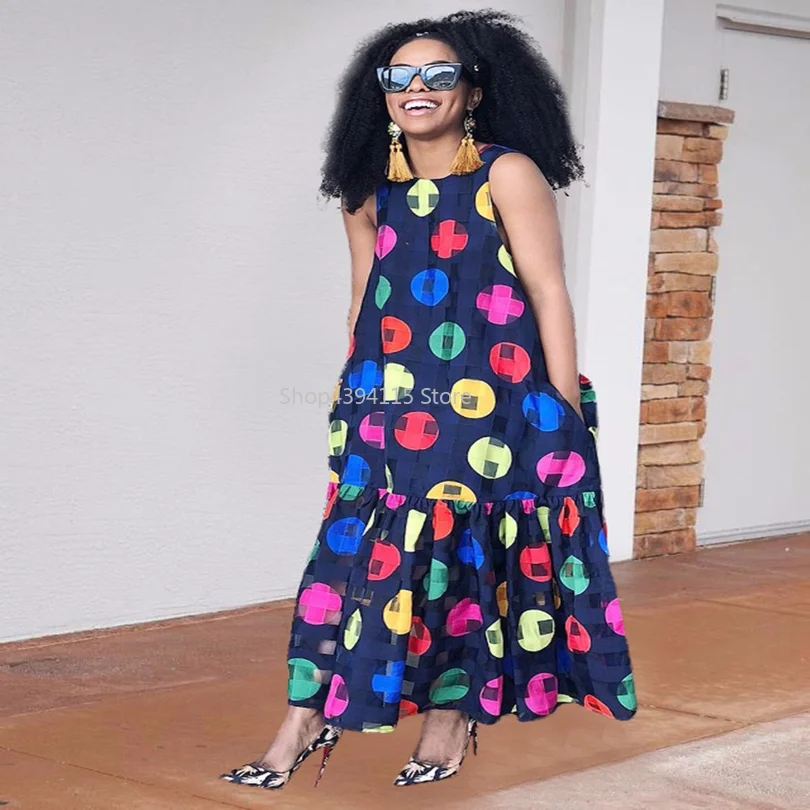 Повседневные длинные платья с принтом африканские женские женская одежда 2019