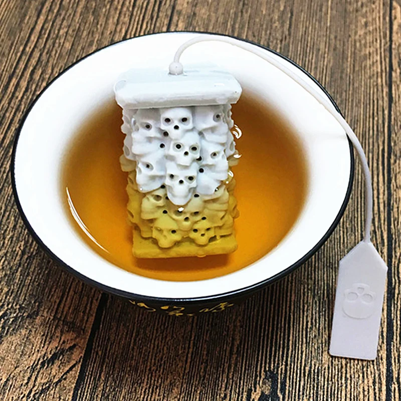 Silicone Tea Infuser Strainer Filter for Tea Bones Skull Tower - Food Grade image 5