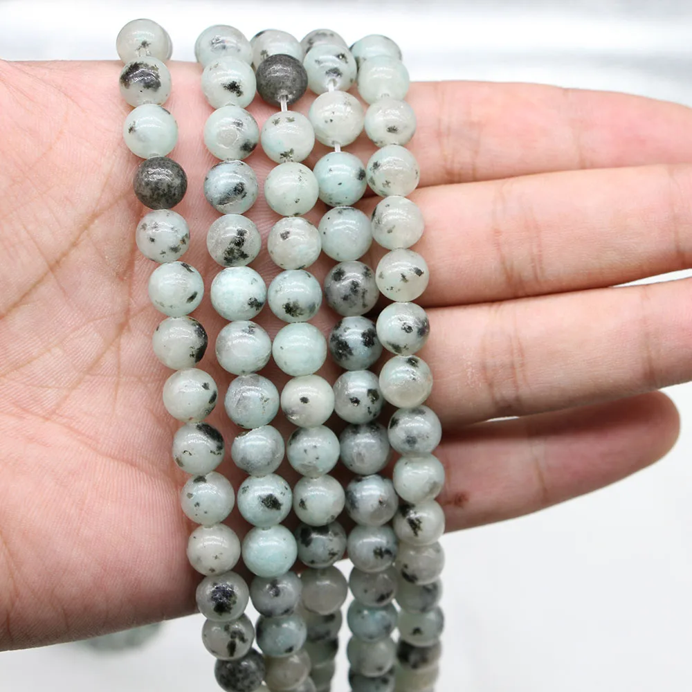 

1strand/lot 4/6/8/10/12mm Natural Tianshan Blue Stone Bead Round Loose Spacer Beads For Jewelry Making Findings DIY Bracelet