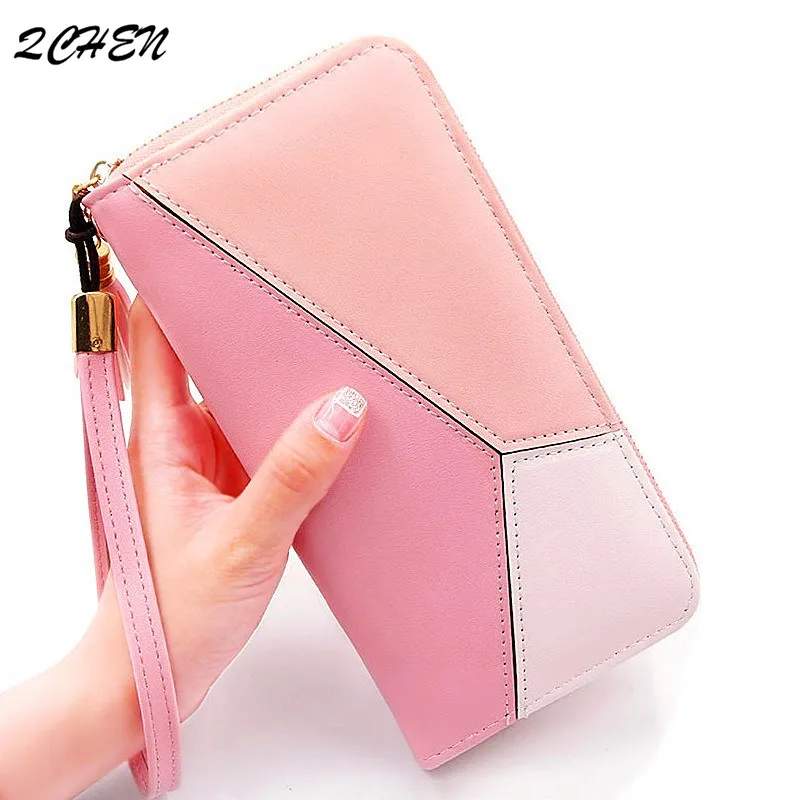 Женские кошельки на молнии роскошные брендовые кожаные с кисточкой Дизайнерские