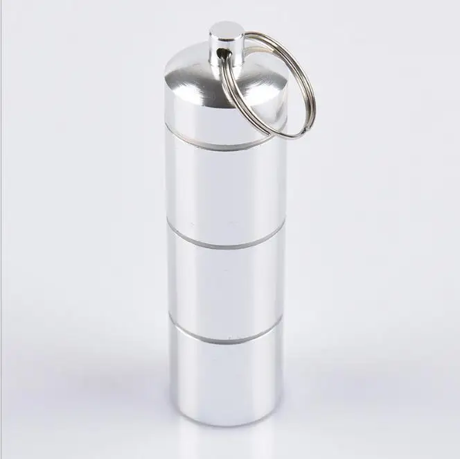 Контейнер для хранения лекарств с брелоком Портативный 4 набора небольшой