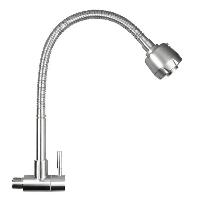 wall black solid stainless steel kitchen mixer single cold water kitchen tap single hole kitchen faucet torneira cozinha free global shipping