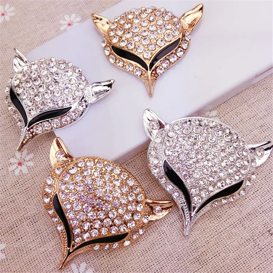 Pf фокс глава горный хрусталь аппликация flatback исправлений ремесел для телефона