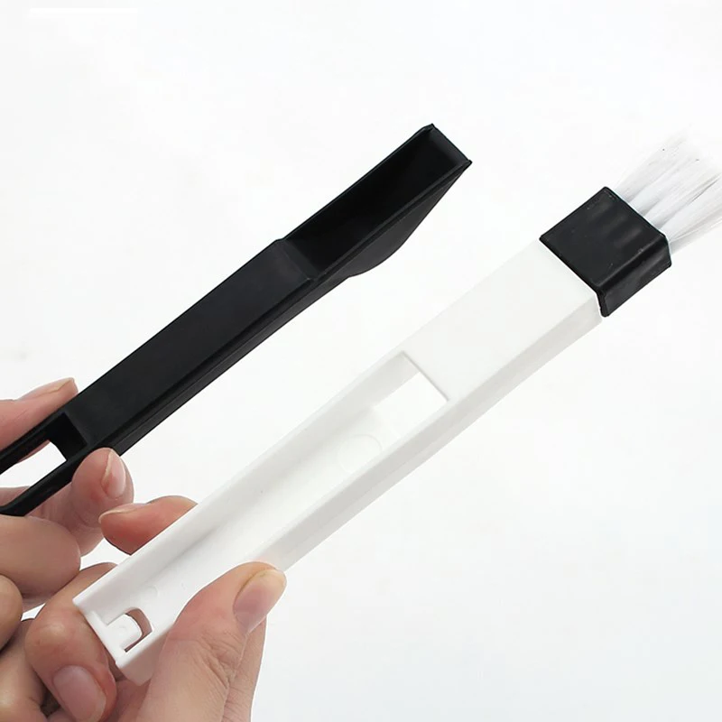 2 In 1 Multi-function Window Slot Brush With Dustpan Screen Keyboard Drawer Wardrobe Corner Gap Dust Removal Cleaning 2pcs | Дом и сад