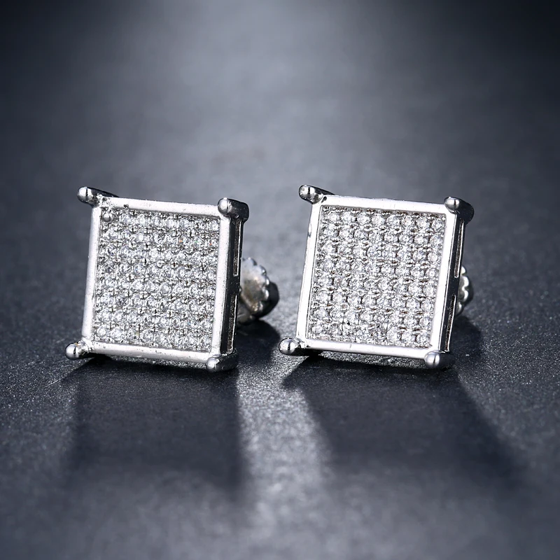 Emmaya квадратный AAA CZ Серьги-гвоздики для Для женщин Deluxe Boucles d'oreilles партии Jewels Brinco feminino циркония