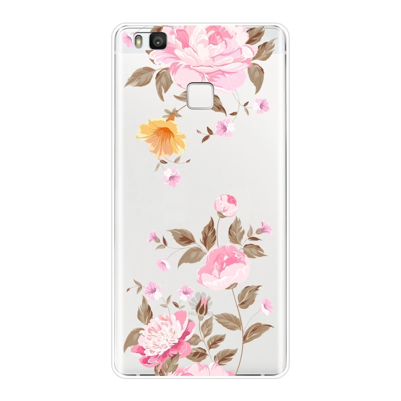 TPU Back Cover For Huawei P8 P9 P10 P20 Lite 2017 Soft Silicone Rose Phone Case Mini P Smart Plus Pro | Мобильные телефоны и