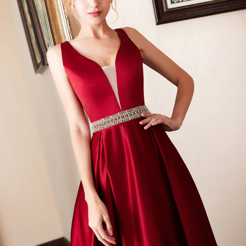 New Fashion Women's Sexy Backless Club Dress Long Wedding Party Sleeveless V-neck | Женская одежда