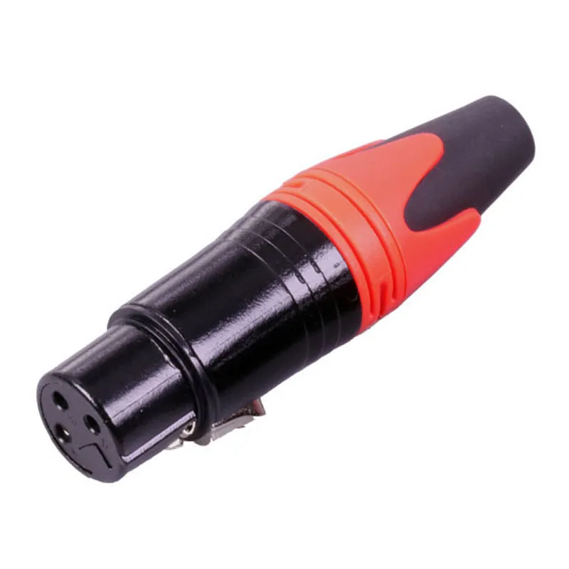 1pc orange female 1 шт. NC3MXX и NC3FXX XLR разъем, 3 Pin, пайка XL штекер и Женский Разъем Аудио Микрофон разъем для микрофона, 7 цветов - Цвет: 1pc orange female