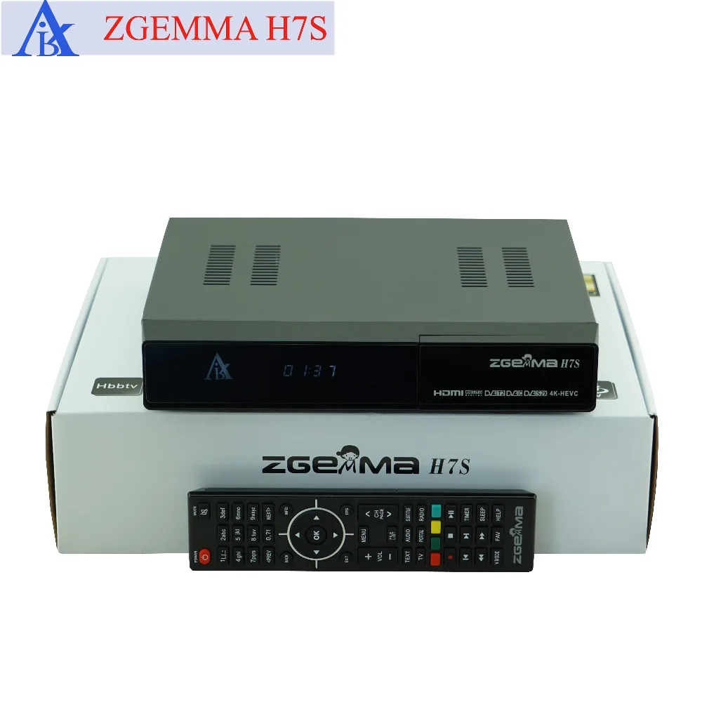 Zgemma h7s ультра спутниковый ресивер 10 шт./лот двойной тюнер dvb s2x/s2 + c & t2 поддержка