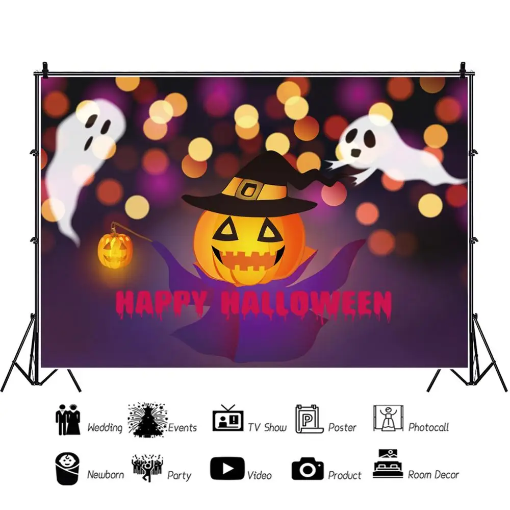 Laeacco с надписью Happy Halloween тыквы трюк или лечения Фонари призрак фотосъемки